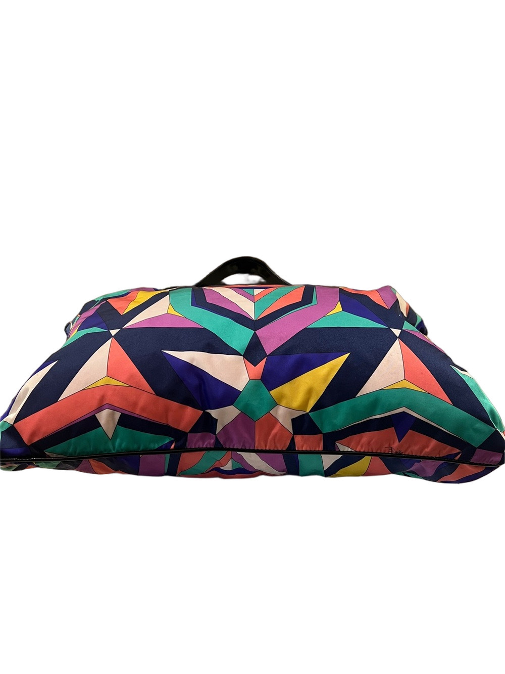 Emilio Pucci Multicolor Geometric Tote - Blue, Pink & Teal - Travel Bag - Picture 7 of 17